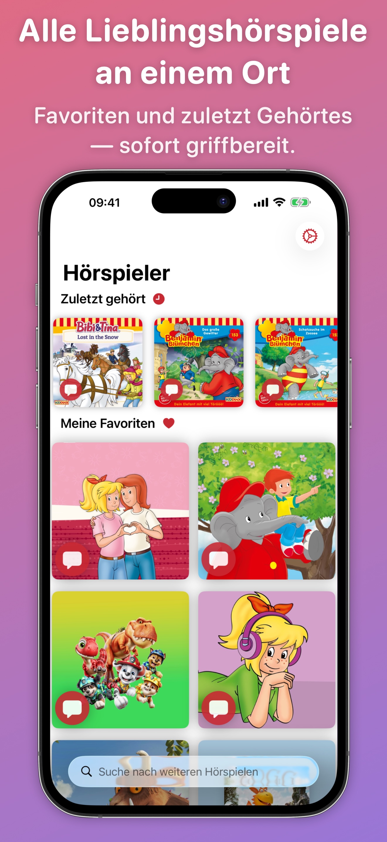 Bibliothek und Favoriten