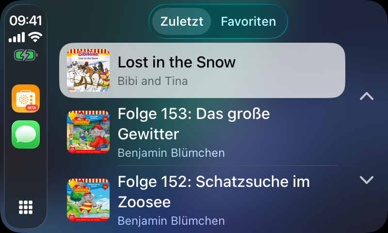 CarPlay, ungerahmt